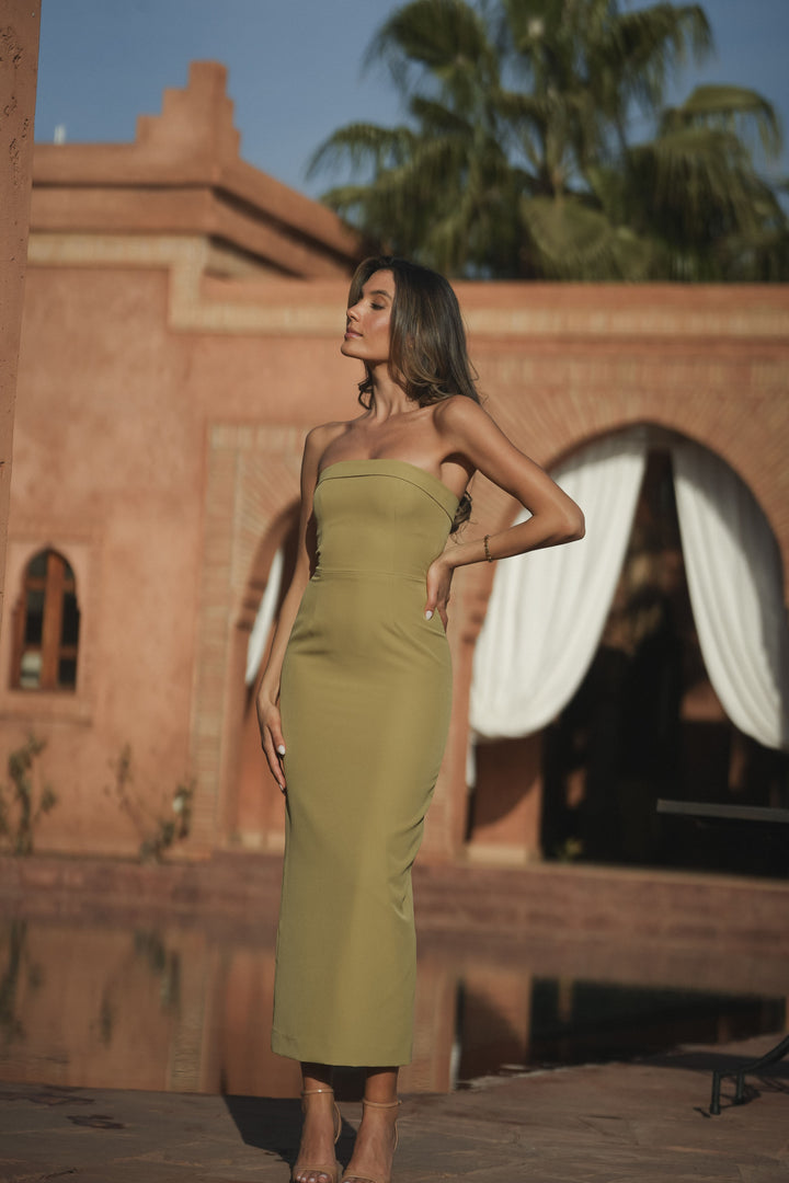 ROBE CAPRI VERT CLAIR
