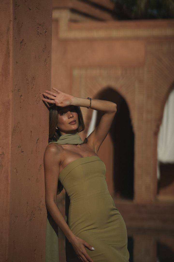 ROBE CAPRI VERT CLAIR