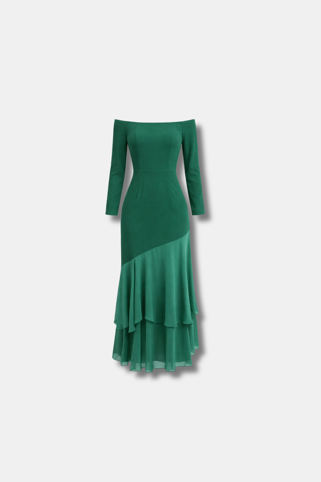 FIONA LONG SLEEVE GREEN DRESS
