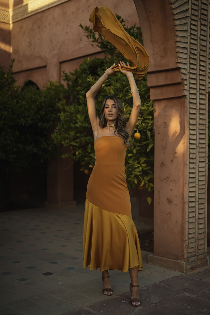 FIONA MUSTARD DRESS