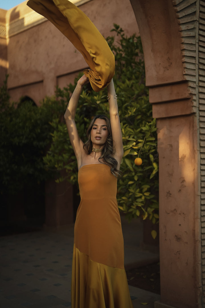 FIONA MUSTARD DRESS