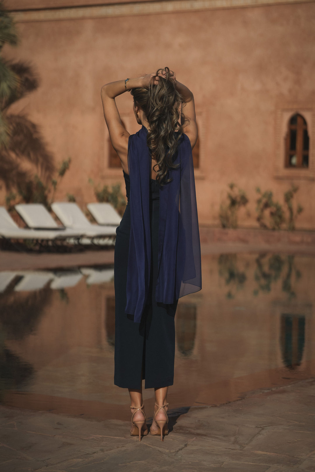 NAVY CAPRI DRESS