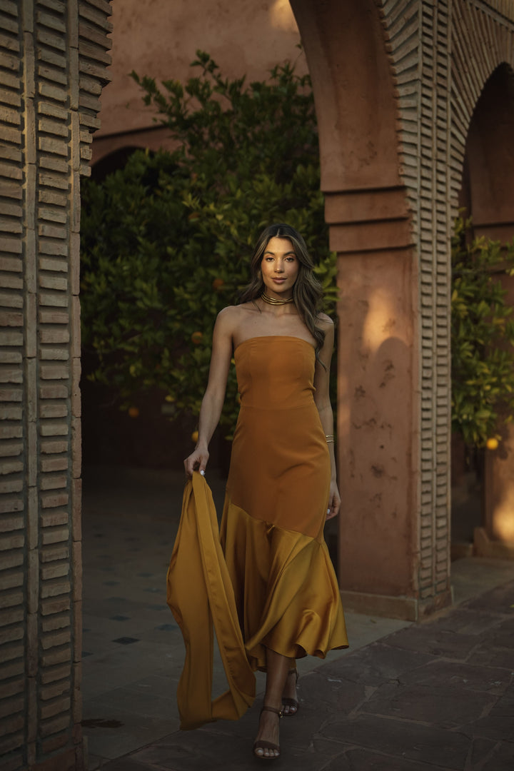 FIONA MUSTARD DRESS