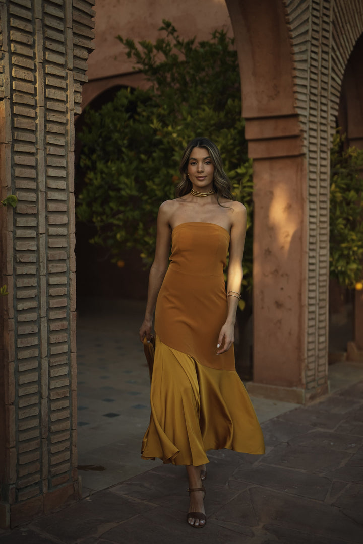 FIONA MUSTARD DRESS