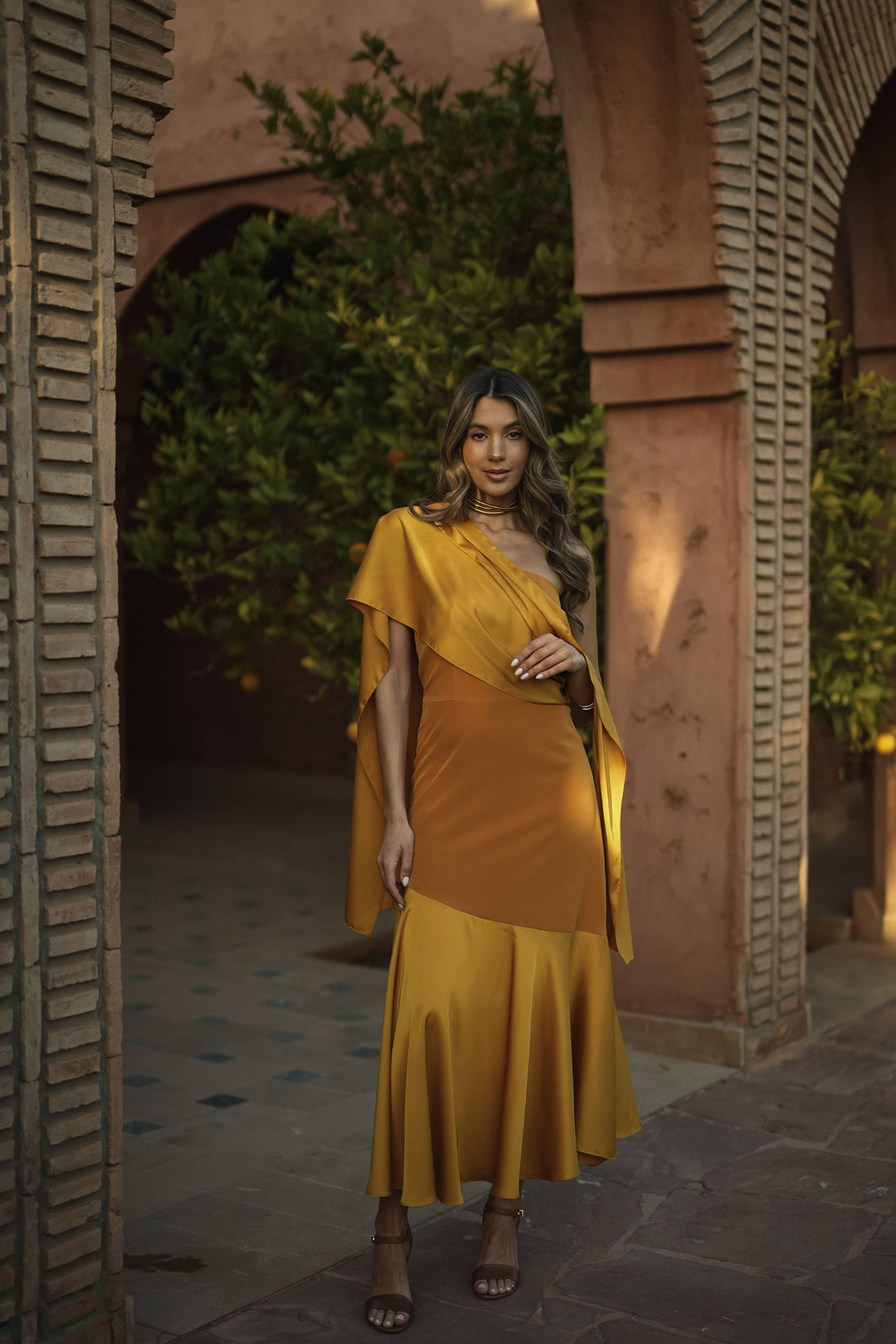 FIONA MUSTARD DRESS