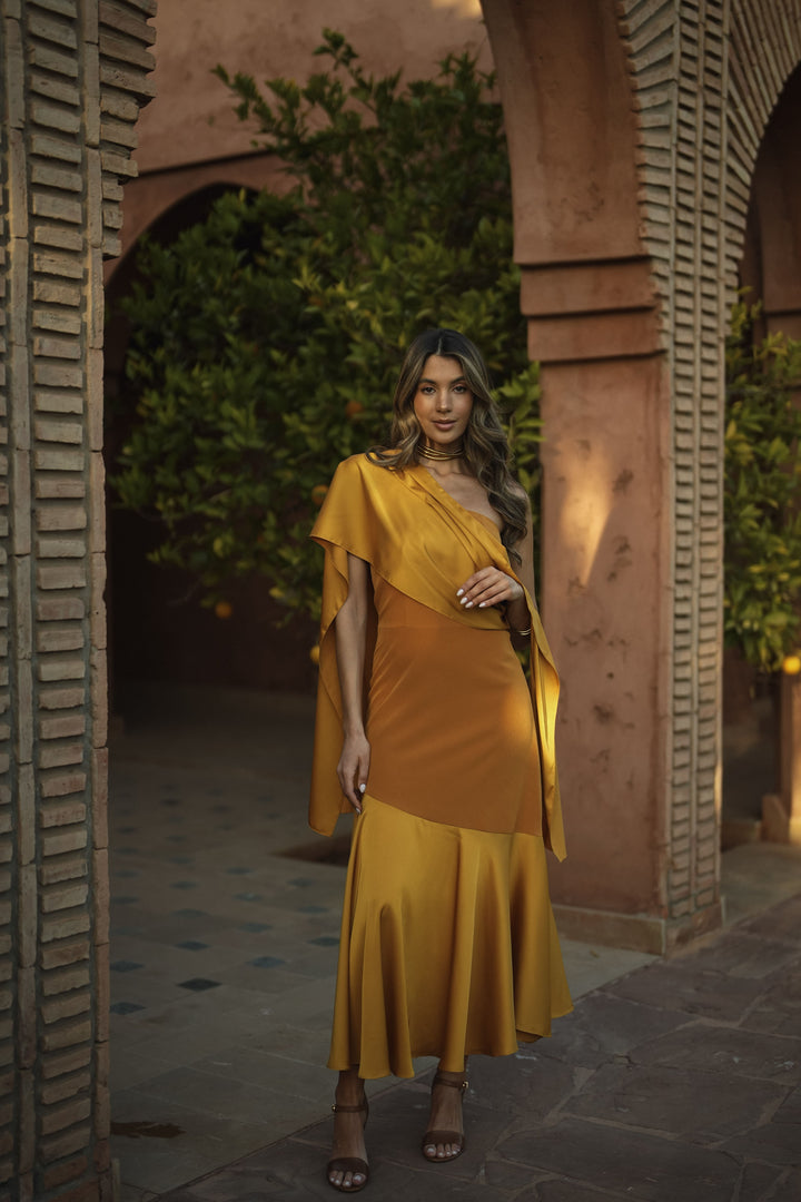 FIONA MUSTARD DRESS
