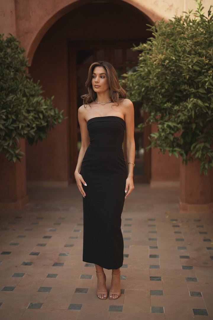 BLACK CAPRI DRESS