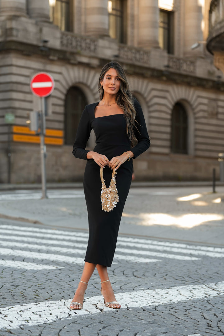 BLACK SELINA DRESS