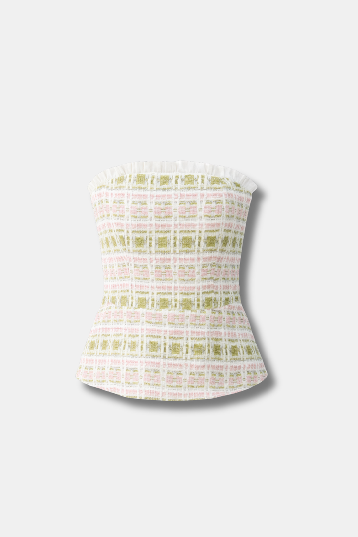 GARDENIA TWEED TOP