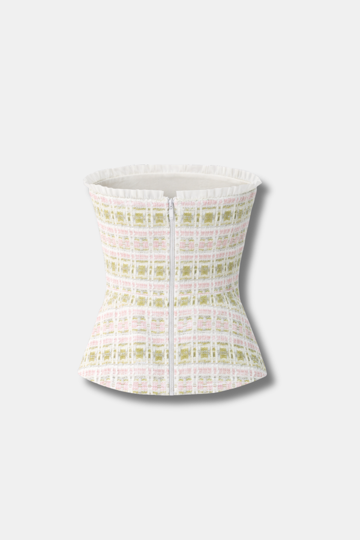 GARDENIA TWEED TOP
