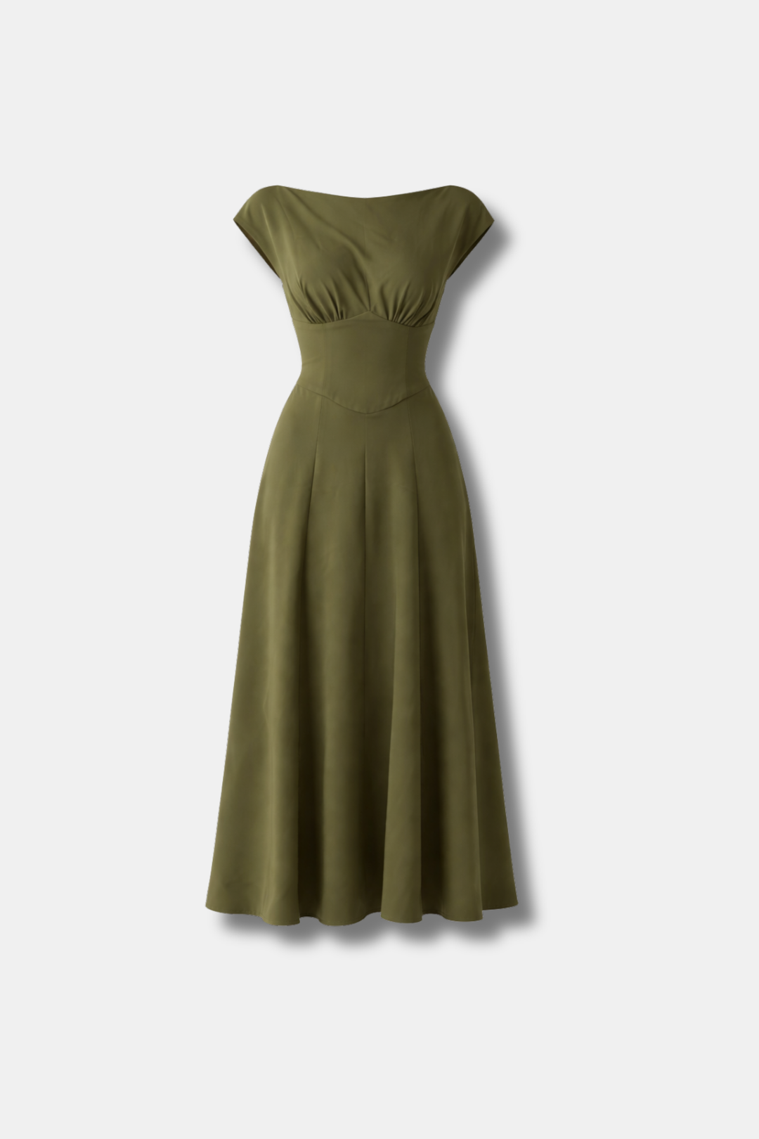 ROBE GENOVEVA VERT KAKI 