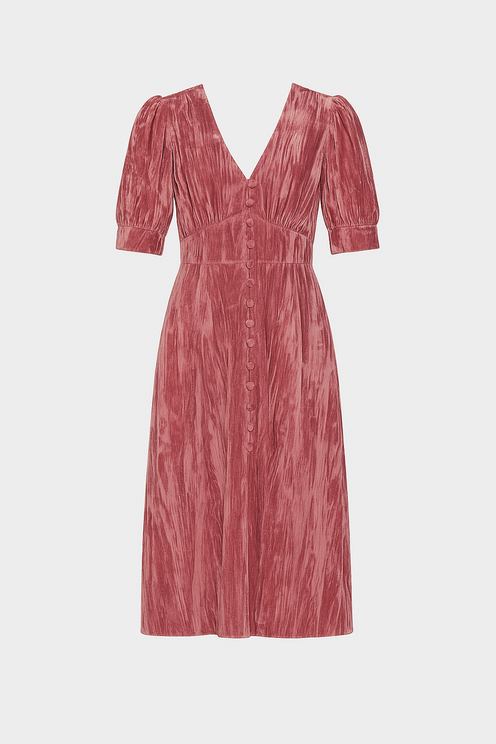 VESTIDO TERCIOPELO ROSA