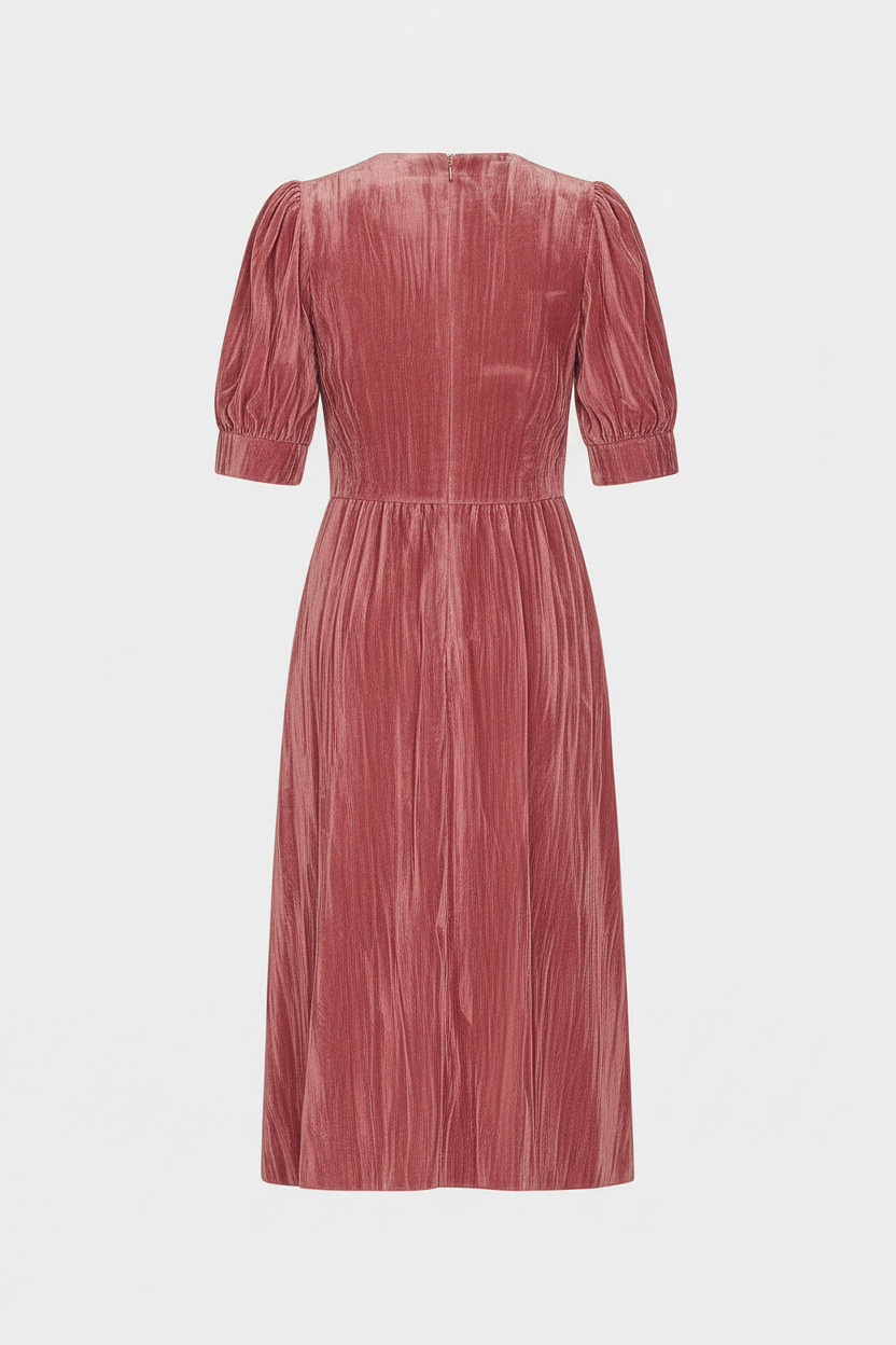 ROBE EN VELOURS ROSE