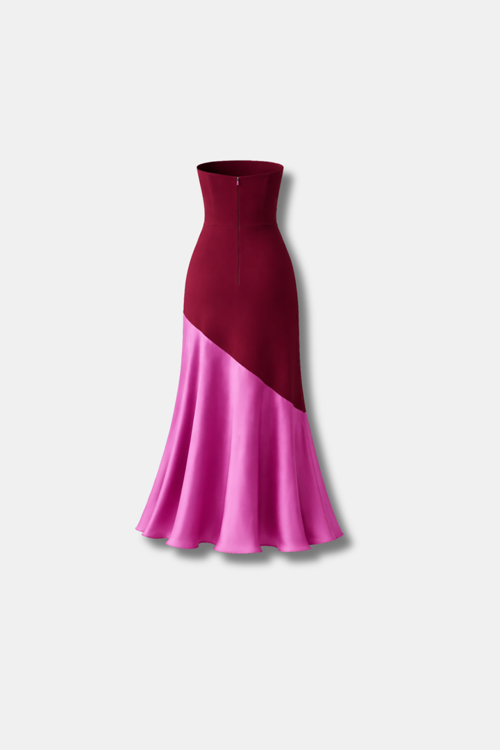 FIONA BURGUNDY DRESS