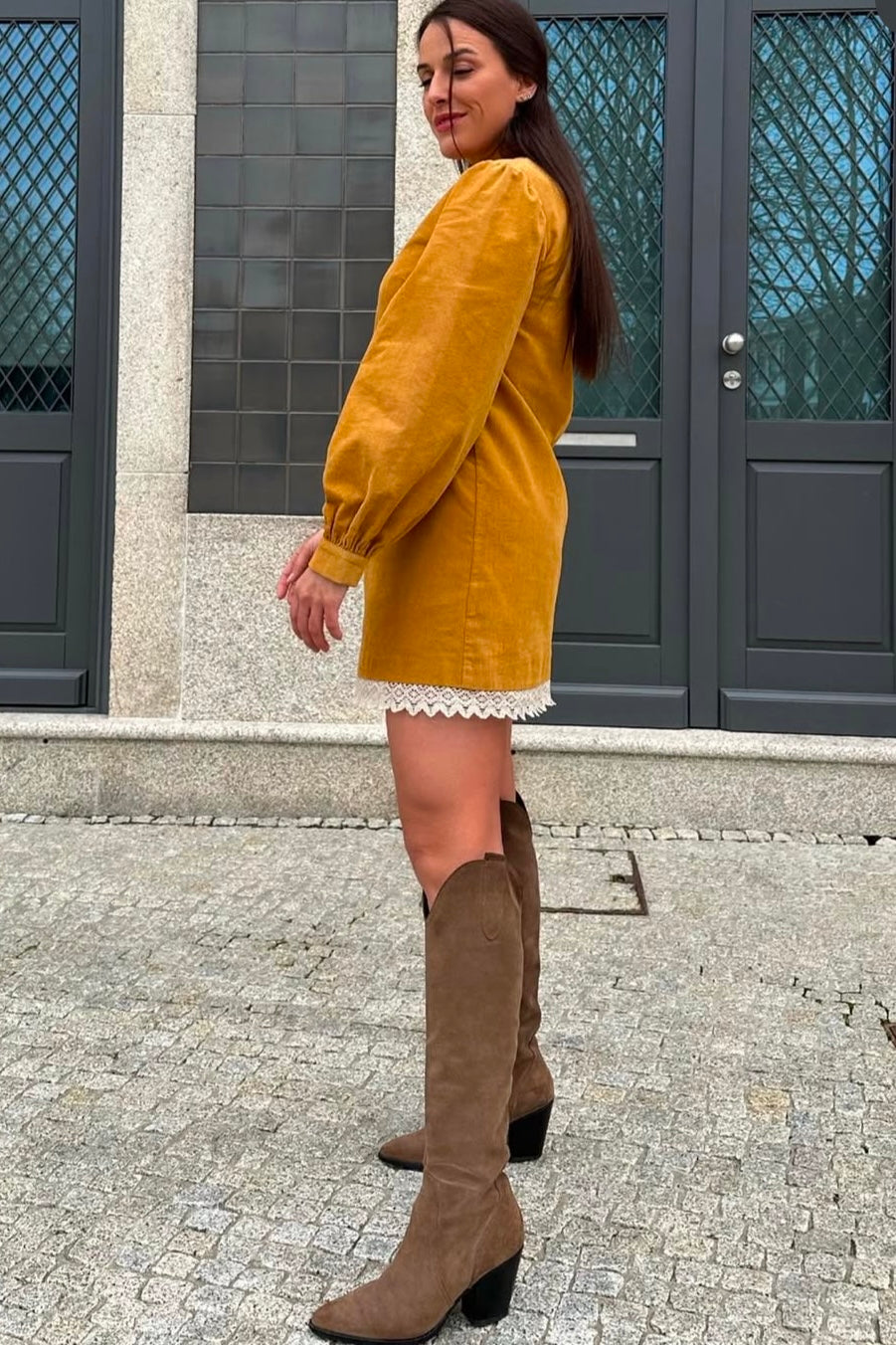 VESTIDO PANA MOSTAZA