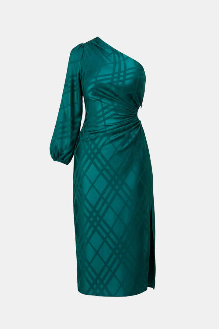 ROBE JACQUARD ASYMÉTRIQUE