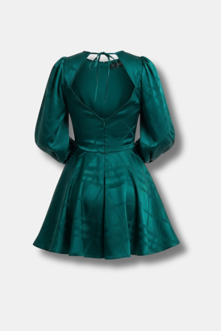 JACQUARD FLARED DRESS