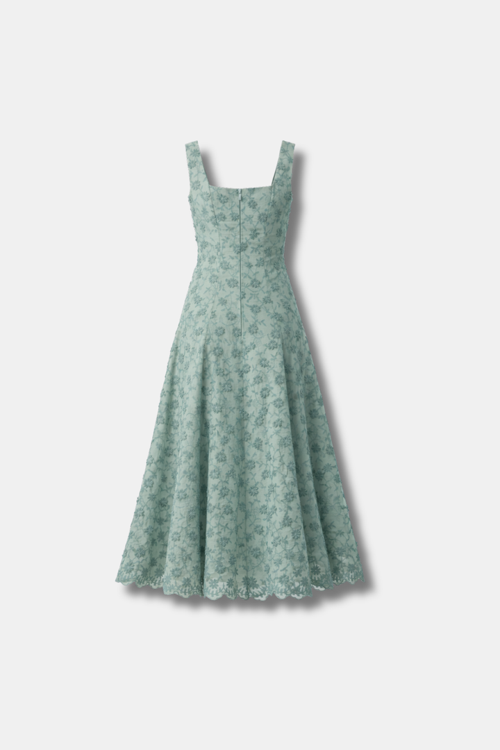 VESTIDO FLORA VERDE AGUA