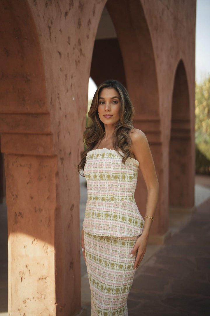 ENSEMBLE TWEED GARDENIA