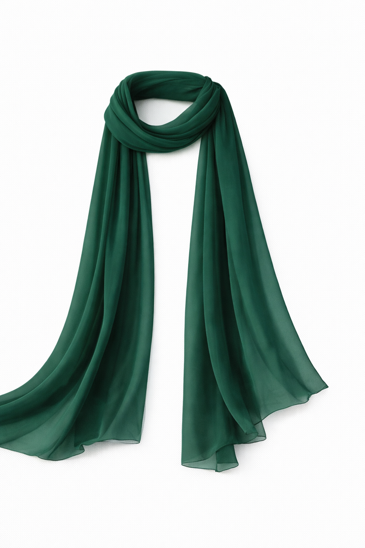 CHÂLE BARI VERT FONCÉ