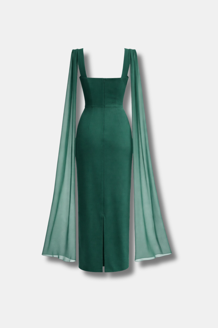 VESTIDO NICOLE VERDE OSCURO