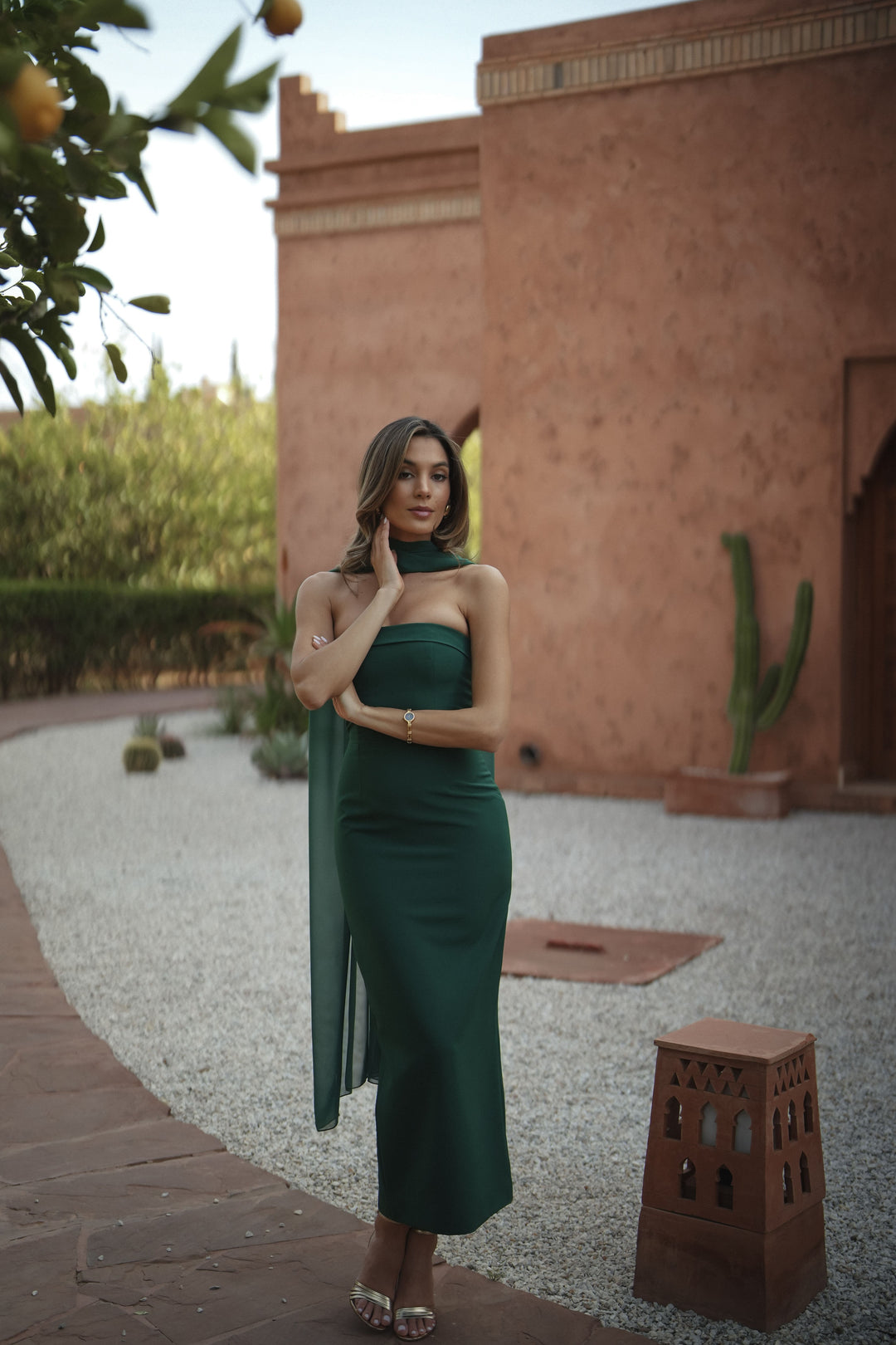 DARK GREEN BARI SHAWL Gendolina DARK GREEN BARI SHAWL Gendolina