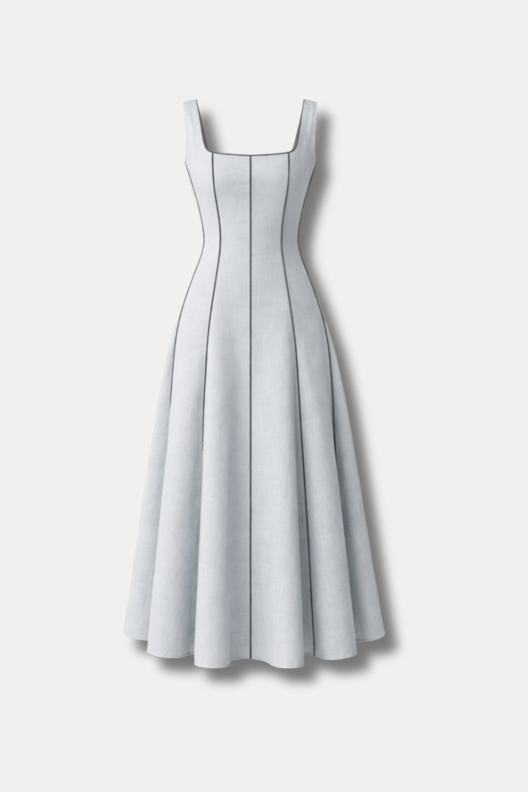 FLORA LIGHT BLUE LINEN DRESS