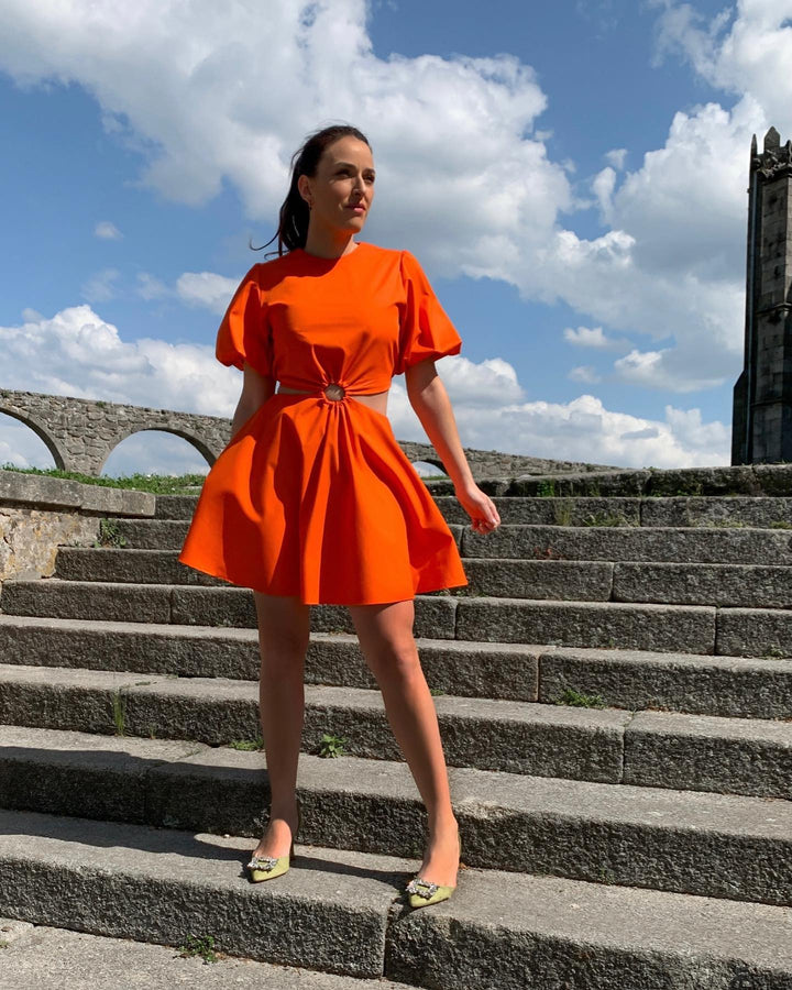 VESTIDO VUELO NARANJA