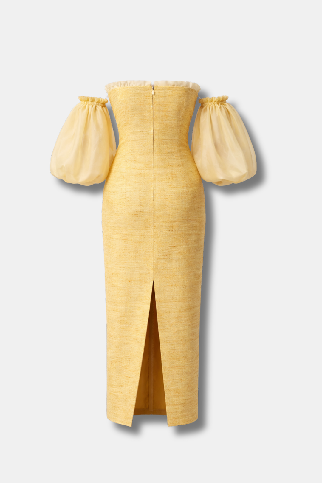 VESTIDO ESMERALDA AMARELO SEDA