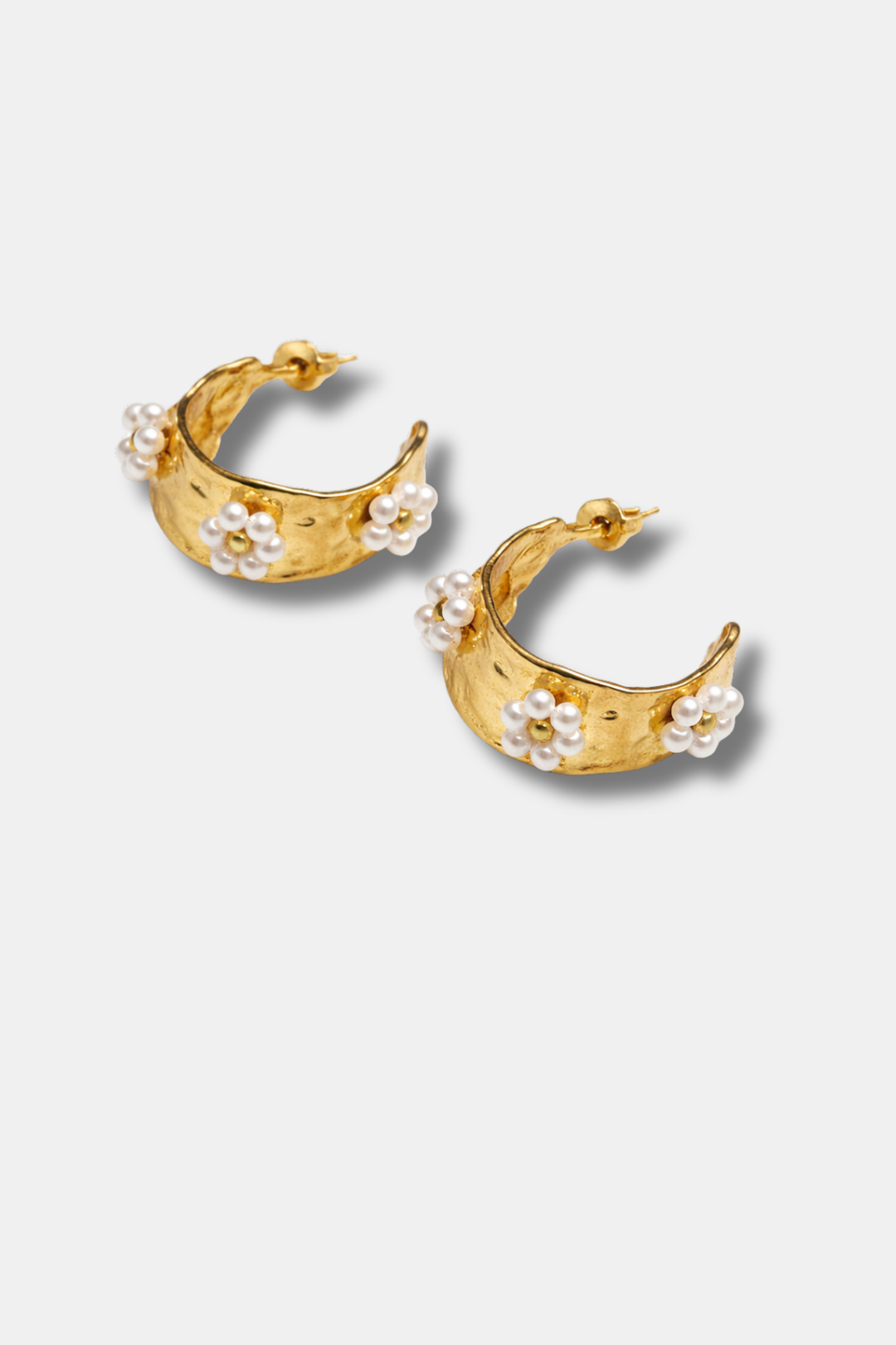 BOUCLES D'OREILLES MARGUERITE AVEC PERLES
