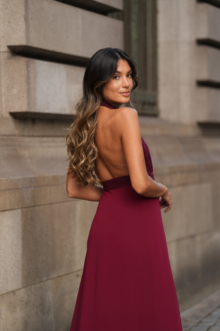 VESTIDO RIAD GRANATE