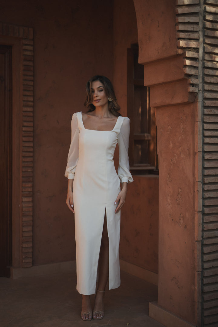 VESTIDO CELINE BEGE