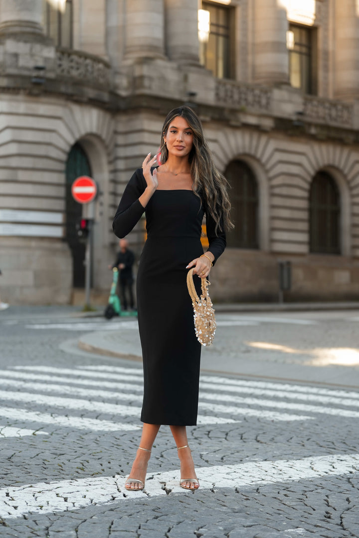 BLACK SELINA DRESS