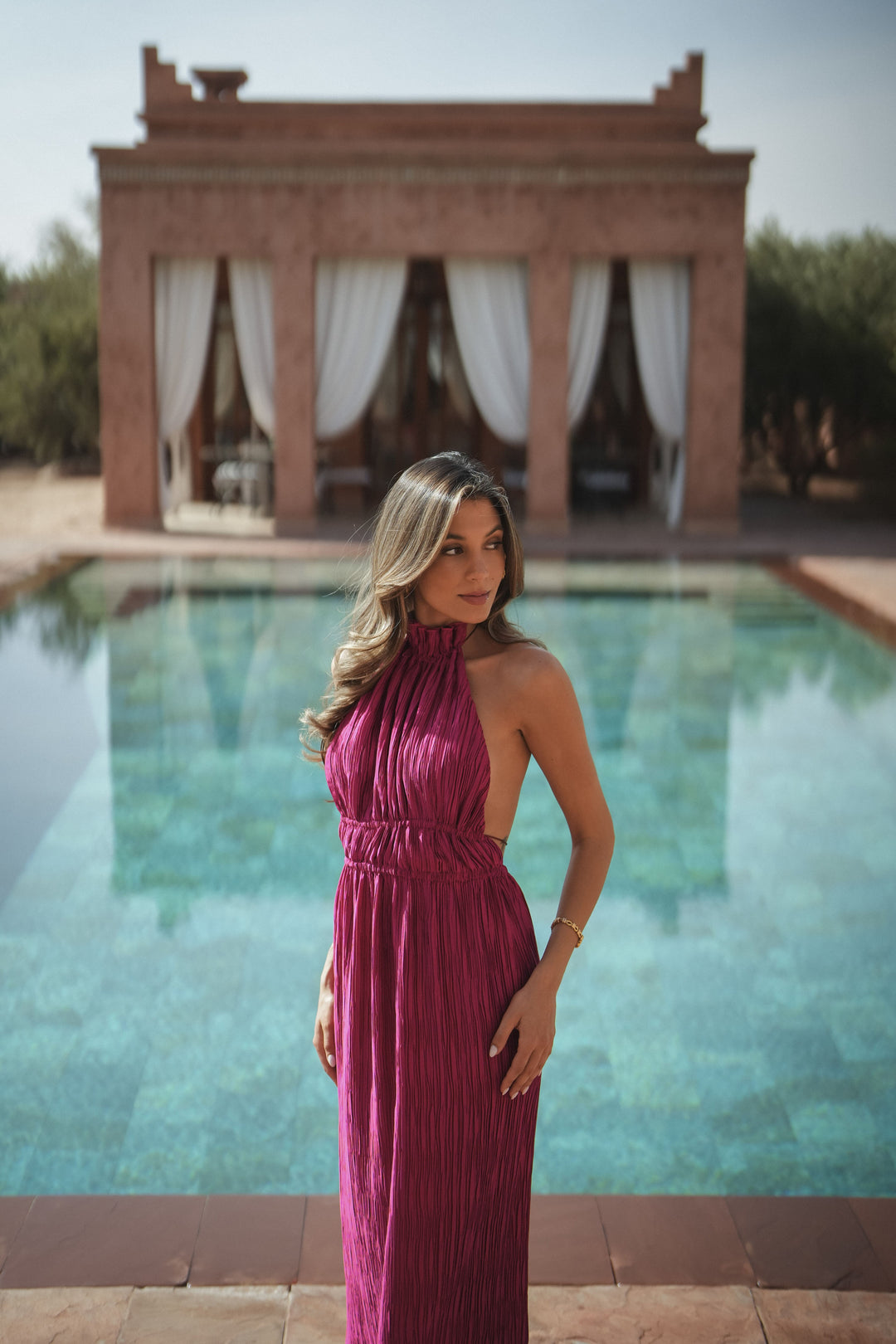 ROBE MARBELLA FUCHSIA