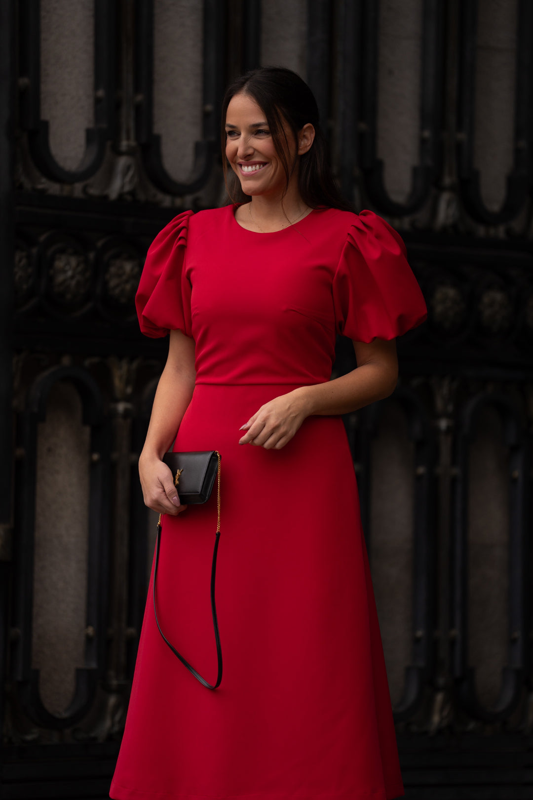 RED CAMELIA DRESS