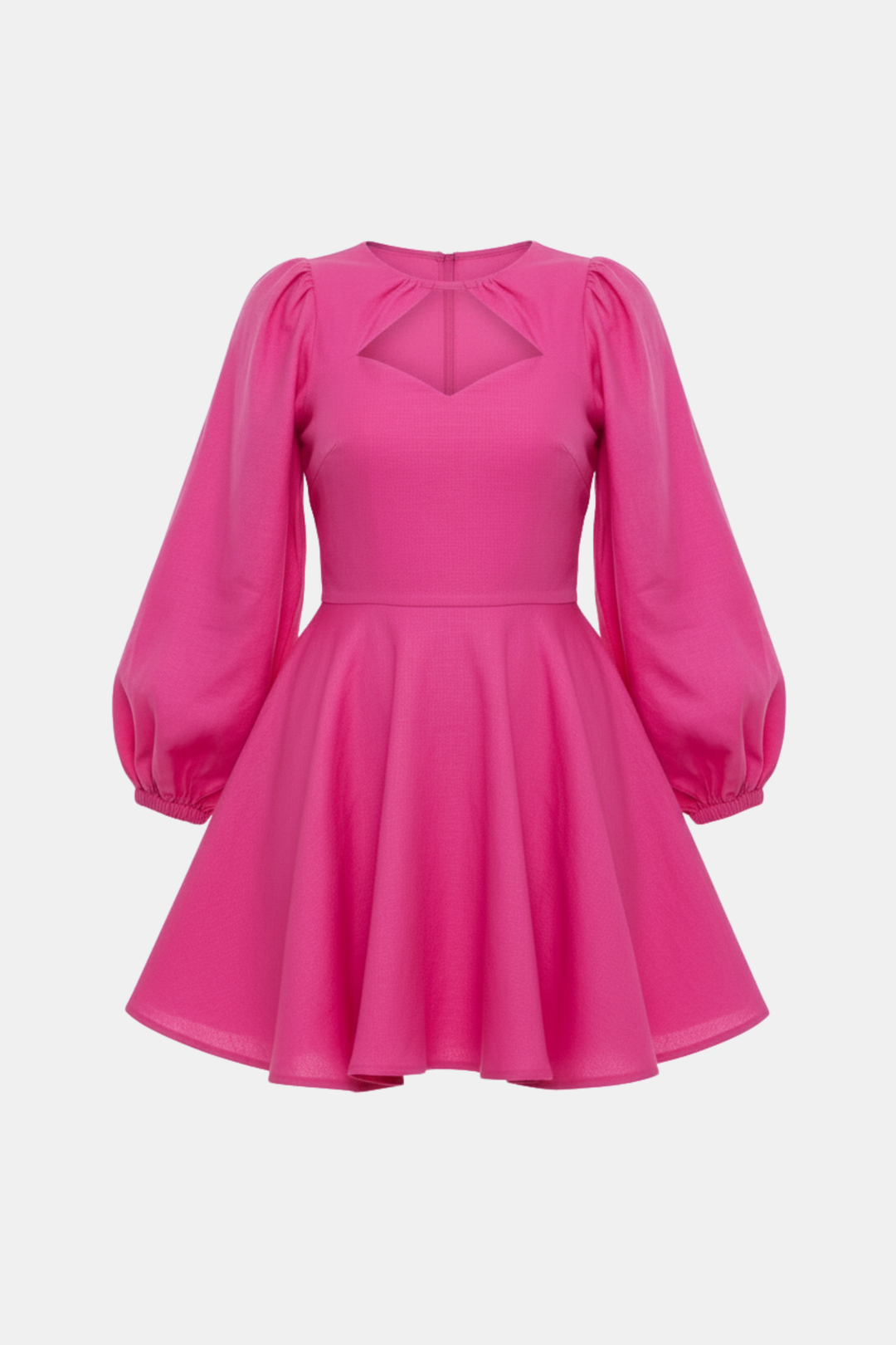 LINEN DRESS WITH A FLARED DRESS