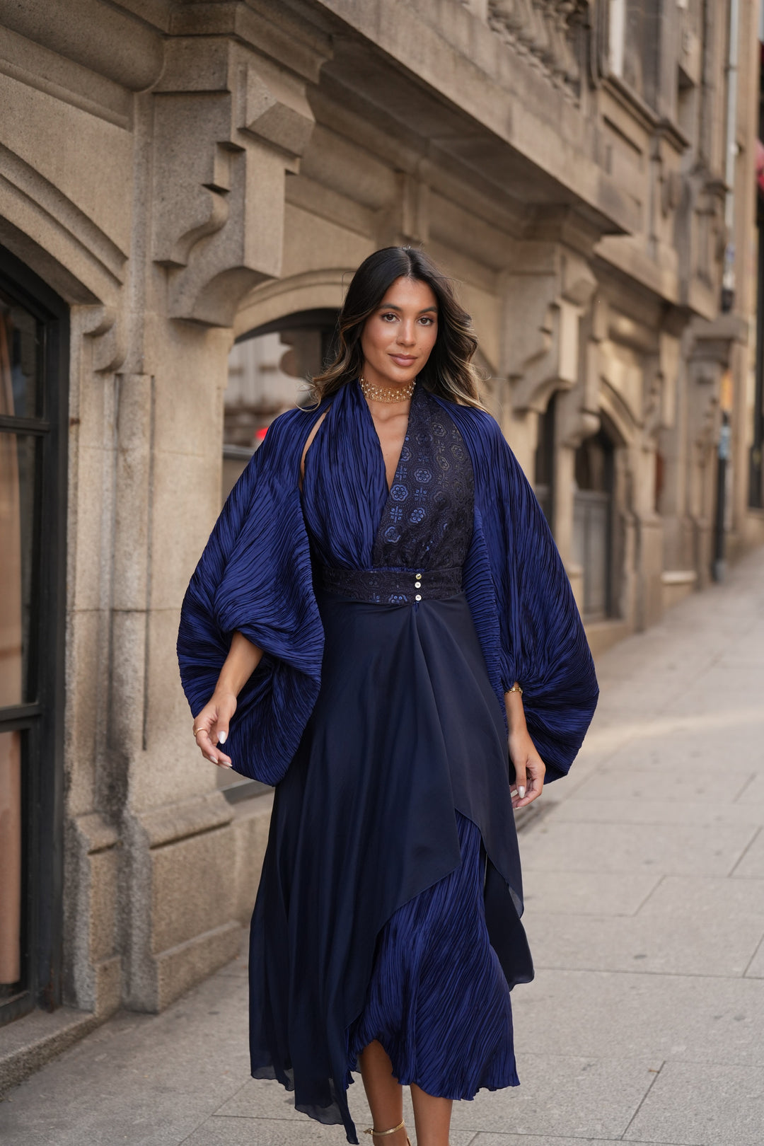 NAVY RIAD DRESS