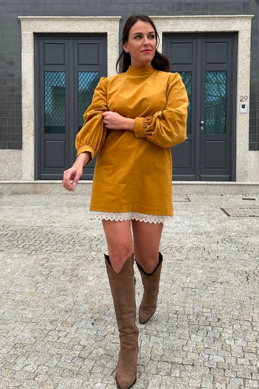 VESTIDO PANA MOSTAZA