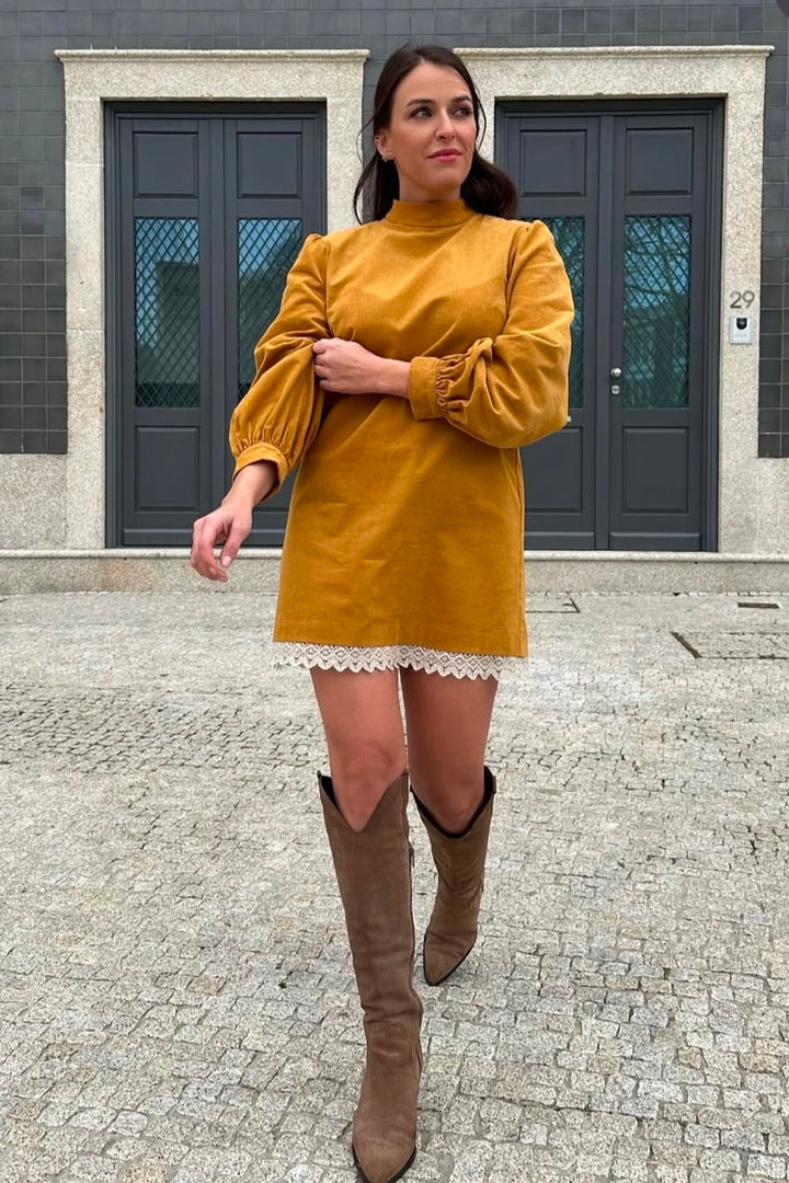 VESTIDO PANA MOSTAZA