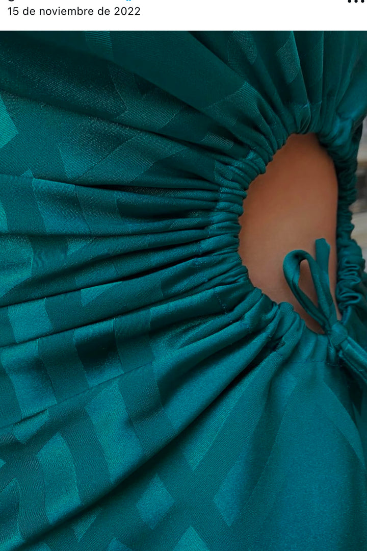 VESTIDO ASIMETRICO JACQUARD