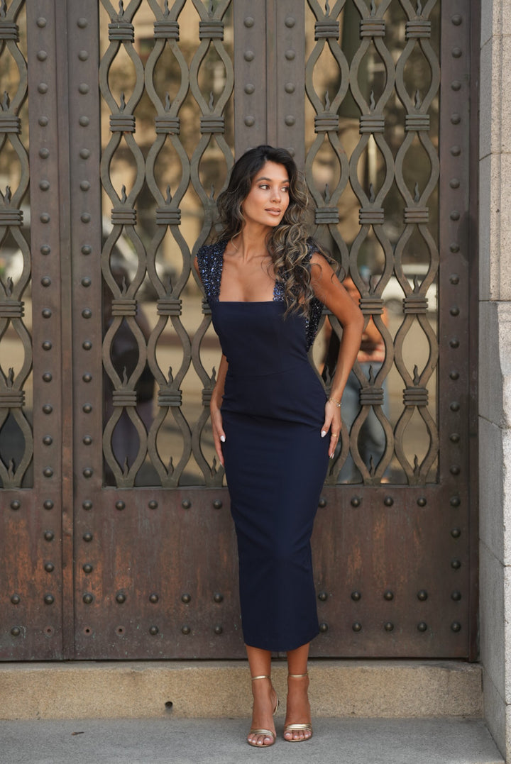 VESTIDO ALMA AZUL MARINO