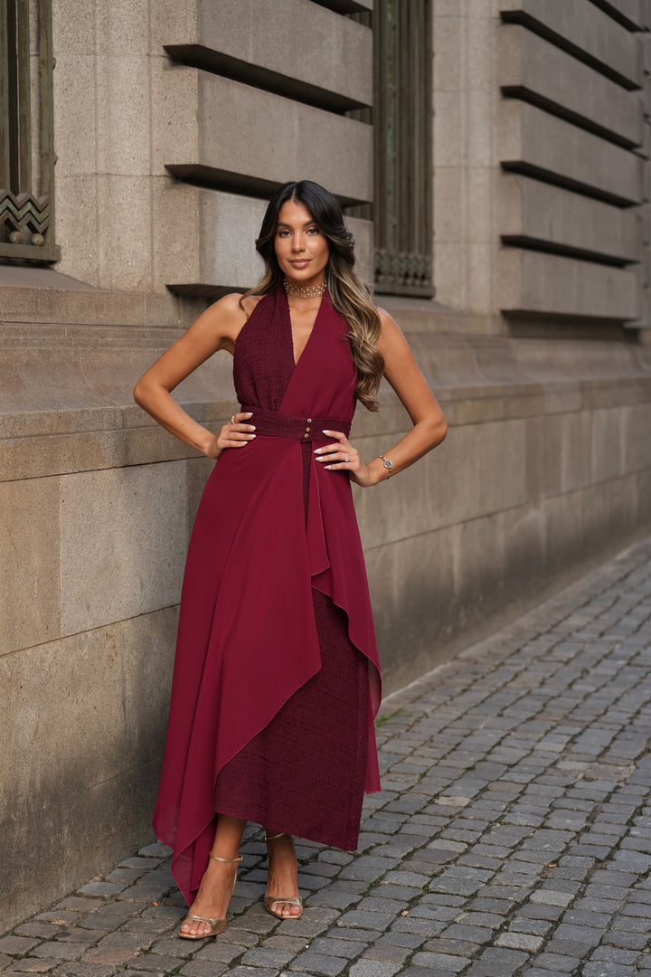 VESTIDO RIAD GRANATE