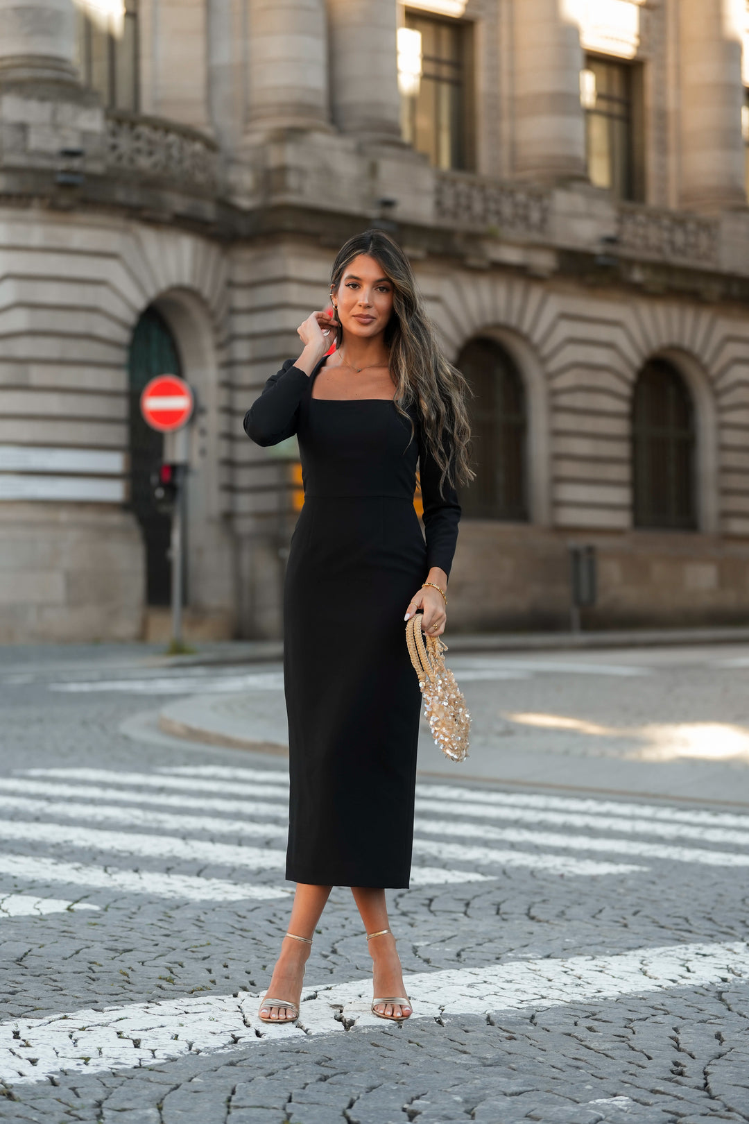 BLACK SELINA DRESS