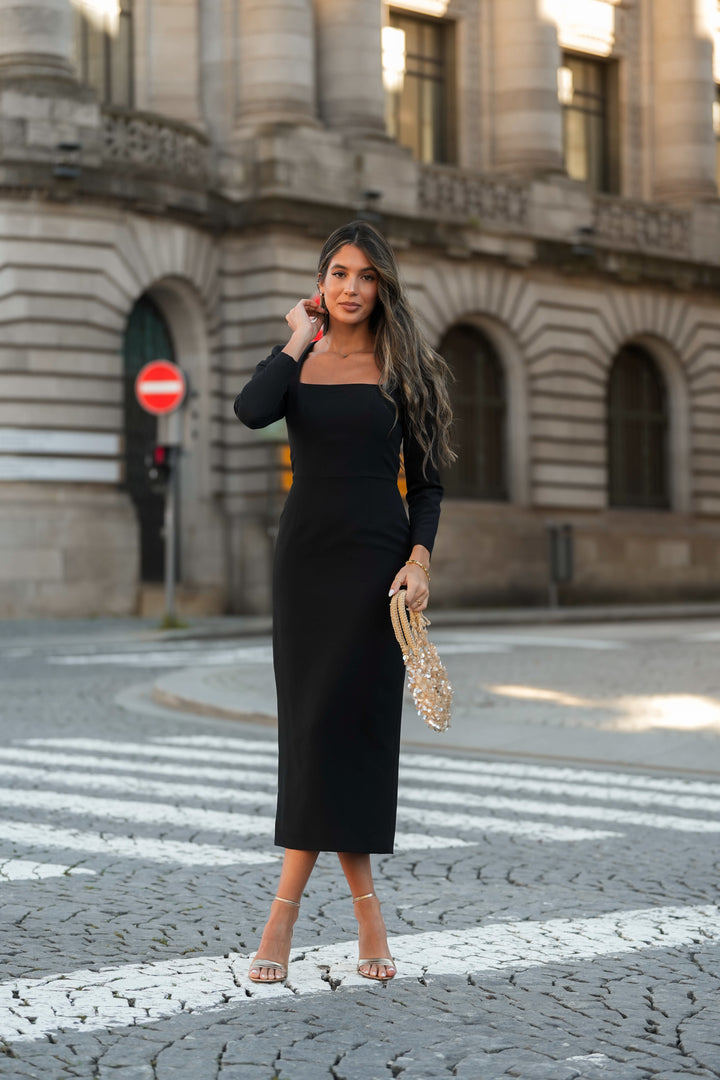 BLACK SELINA DRESS
