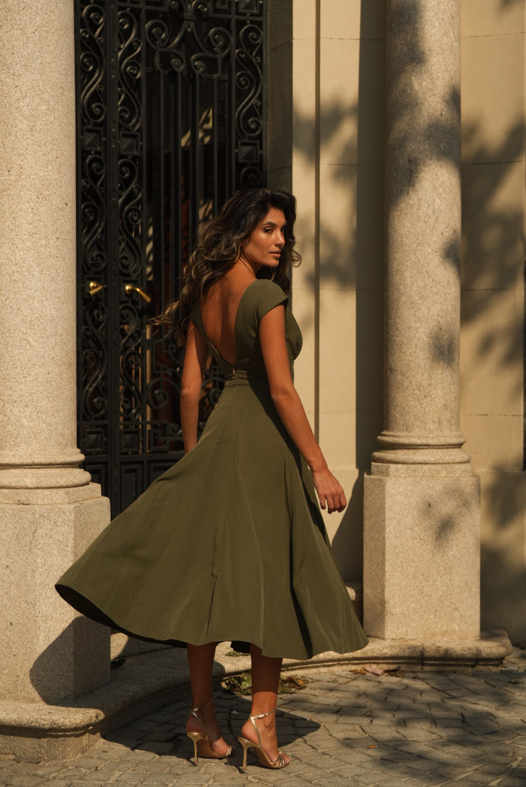 GENOVEVA KHAKI GREEN DRESS Gendolina GENOVEVA KHAKI GREEN DRESS Gendolina