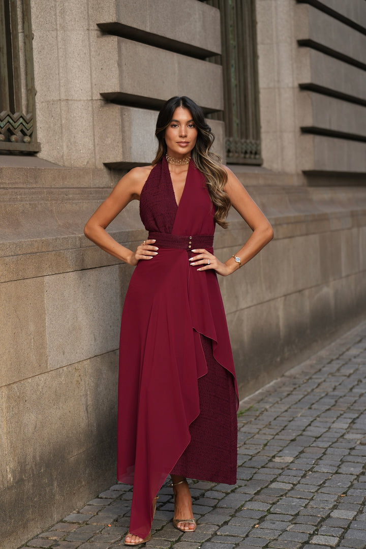 VESTIDO RIAD GRANATE
