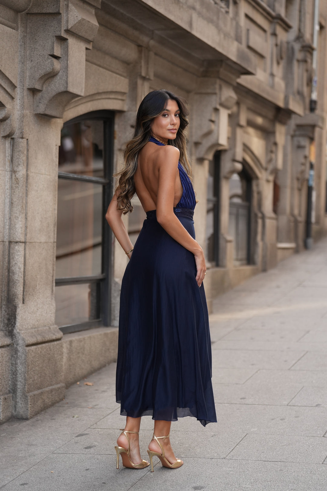 NAVY RIAD DRESS