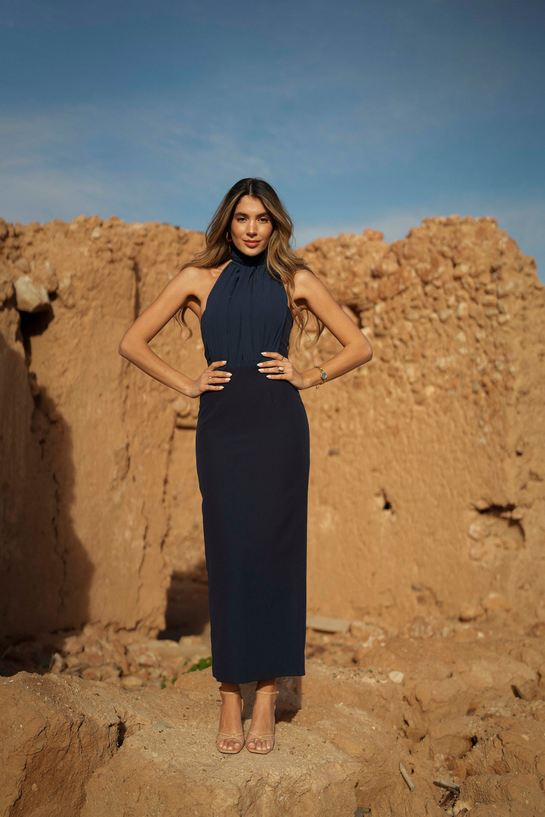 VESTIDO MANUELA AZUL MARINHO