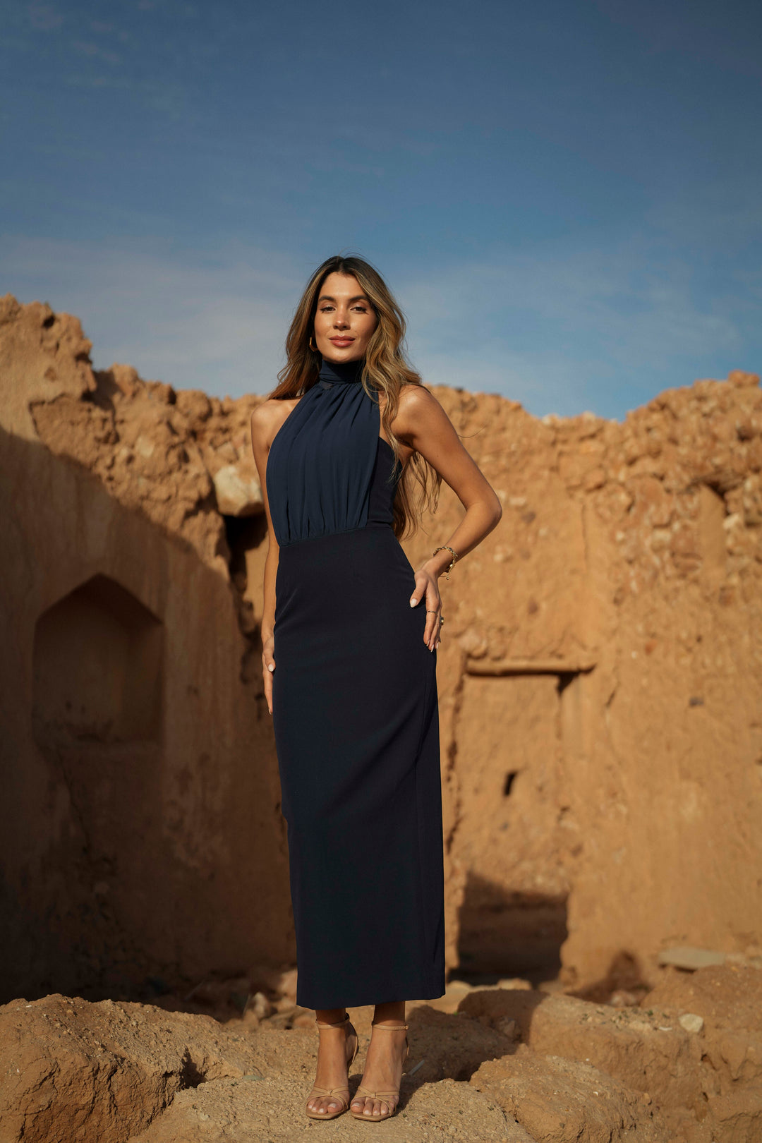 VESTIDO MANUELA AZUL MARINHO