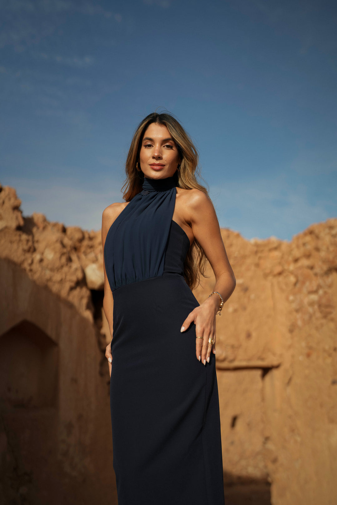 VESTIDO MANUELA AZUL MARINHO